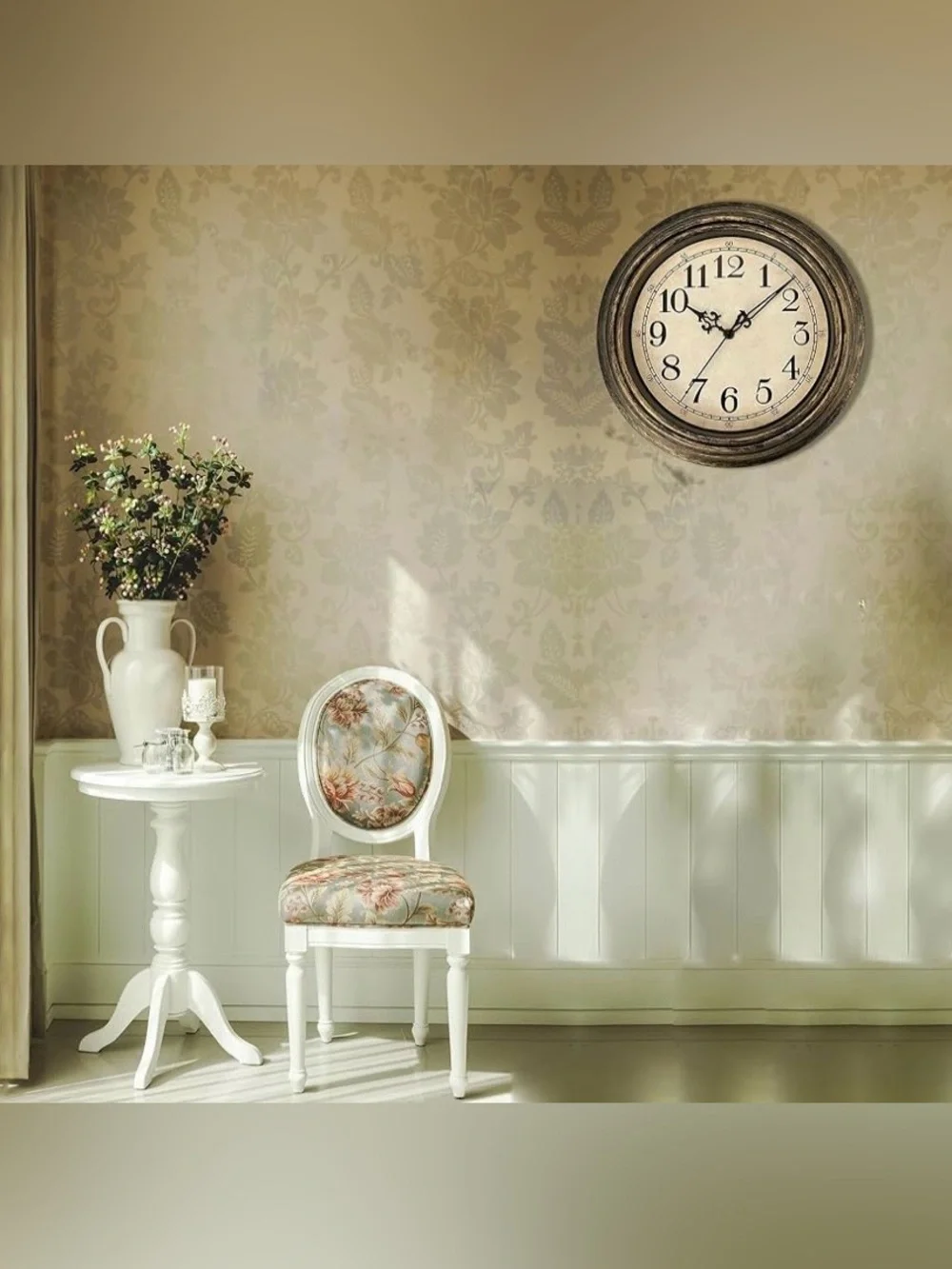 NEW IN BOX 🕰️  PLUMMET RETRO 12” ROUND COPPER GOLD BATTERY-OPERATED WALL CLOCK